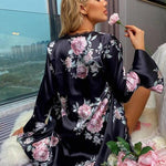 Midnight Charm Embroidered Slip Top Sexy Nightdress