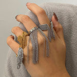 Stainless Steel Tassel Ring With A Luxe Niche Vibe