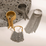 Stainless Steel Tassel Ring With A Luxe Niche Vibe