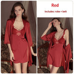 Luxe Sheer Mesh Sexy Nightwear A Sizzling Backless Sleep Dress And Robe Set For At-home Wear