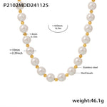 Womens Luxe Elegant Pearl Necklace