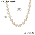 Womens Luxe Elegant Pearl Necklace