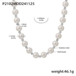 Womens Luxe Elegant Pearl Necklace