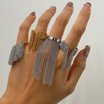 Stainless Steel Tassel Ring With A Luxe Niche Vibe